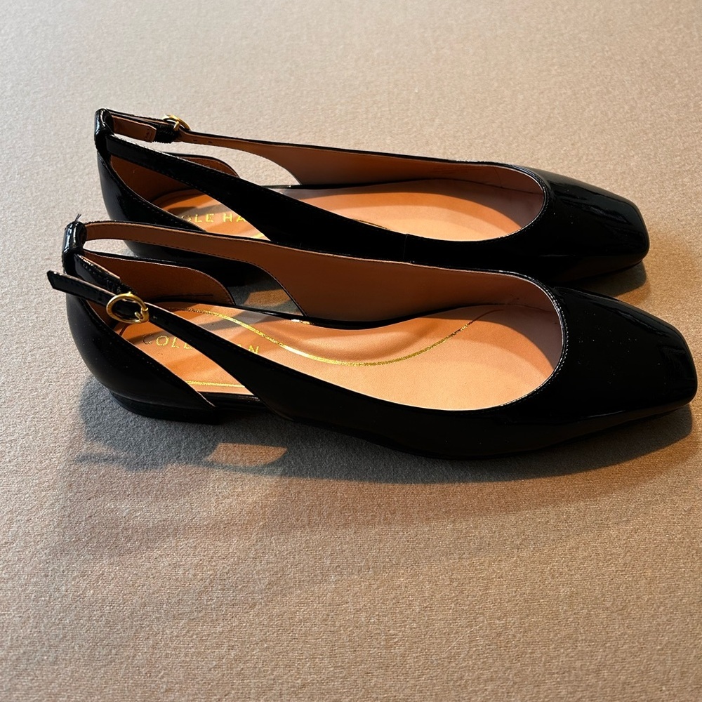 NWOT Cole Haan Black Patent Leather Flats. - Picture 3 of 4